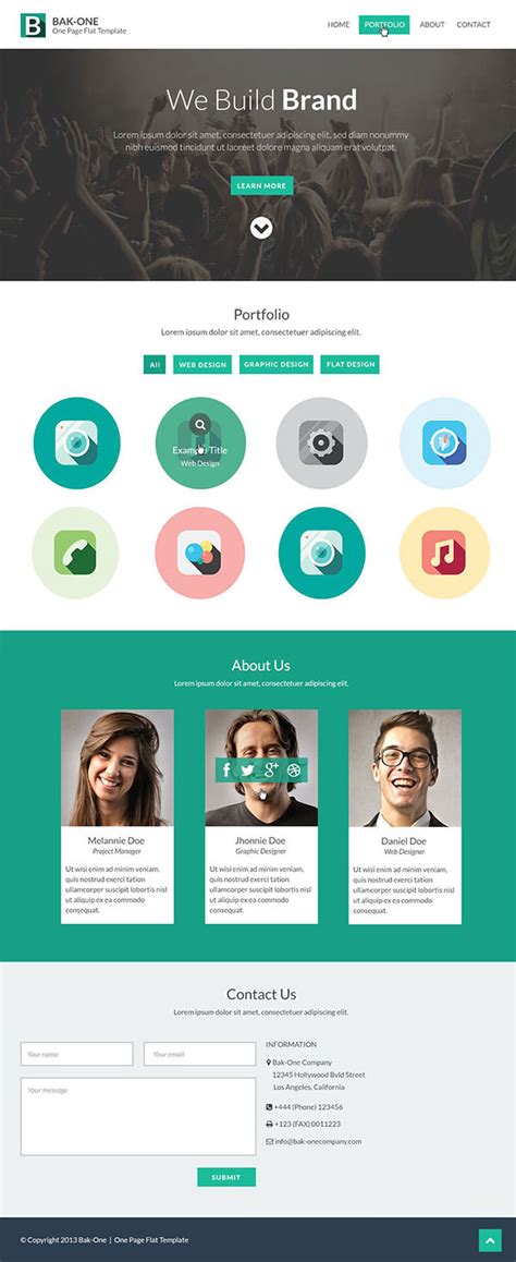 FREE 23+ One Page Psd Web Template Designs