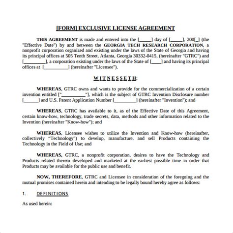 FREE 23+ Sample License Agreement Templates in PDF MS Word Google