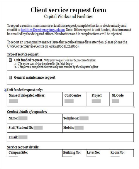 FREE 23+ Service Forms in MS Word