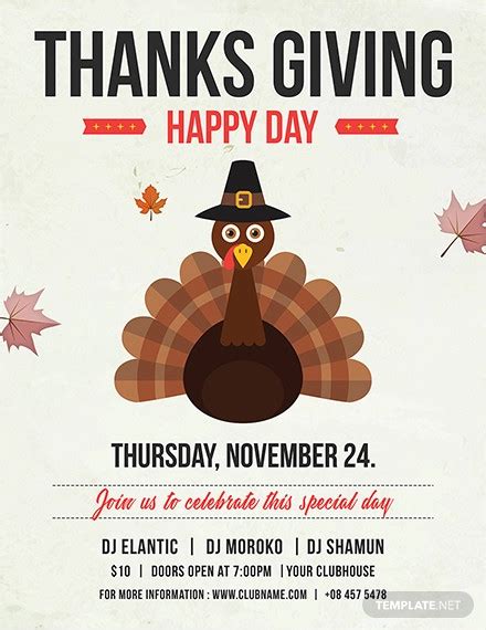 FREE 23+ Thanksgiving Flyer Designs in PSD AI InDesign MS Word