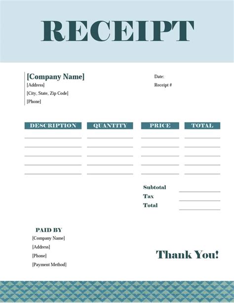FREE 24+ Payment Receipt Formats in MS Word PDF