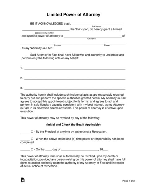 FREE 24+ Power of Attorney Forms in PDF MS Word