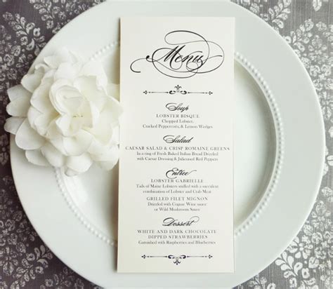 FREE 24+ Sample Wedding Menu Templates in in PDF MS Word