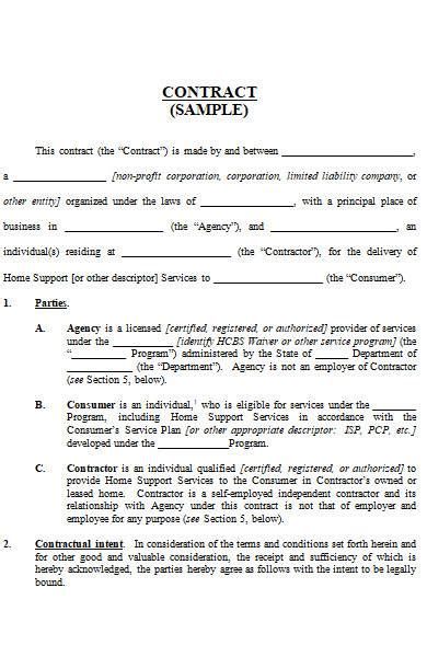 FREE 25+ Sample Contracts in PDF MS Word Excel