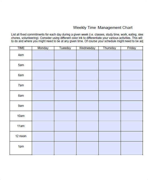 FREE 27+ Time Chart Templates in PDF MS Word