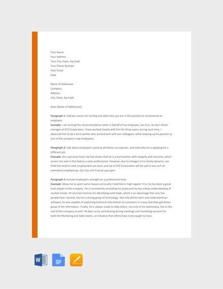 FREE 28+ Letter of In MS Word PDF Pages Google Docs