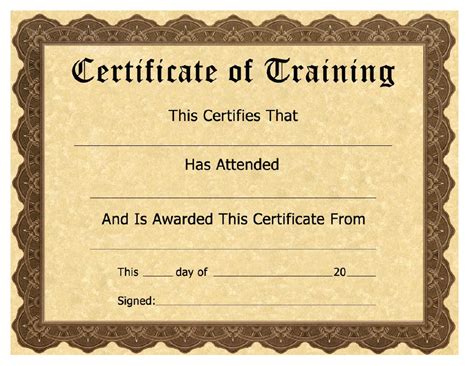 FREE 28+ Training Certificates in PDF MS Word