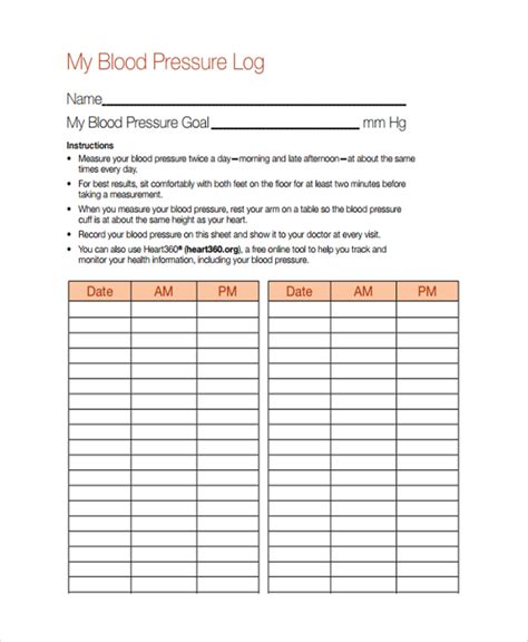 FREE 29+ Blood Pressure Chart Sample Templates in PDF MS Word Excel