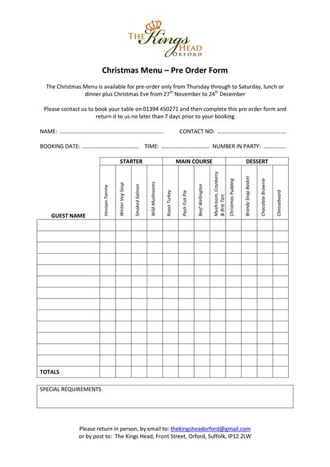FREE 29+ Menu Forms in PDF MS Word