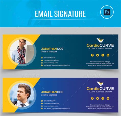 FREE 29+ Sample Email Signatures in HTML PSD PSD EPS