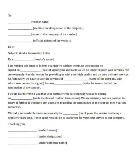 FREE 29+ Termination Letter Templates in PDF MS Word