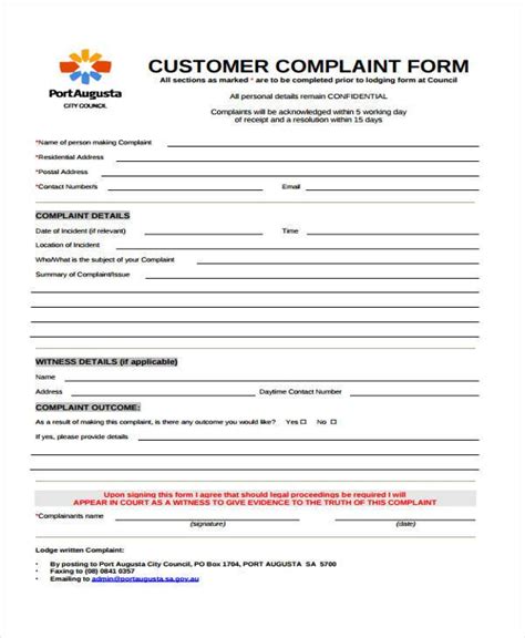 FREE 31+ Complaint Forms in PDF MS Word Excel