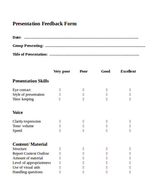 FREE 31+ Sample Feedback Forms in MS Word