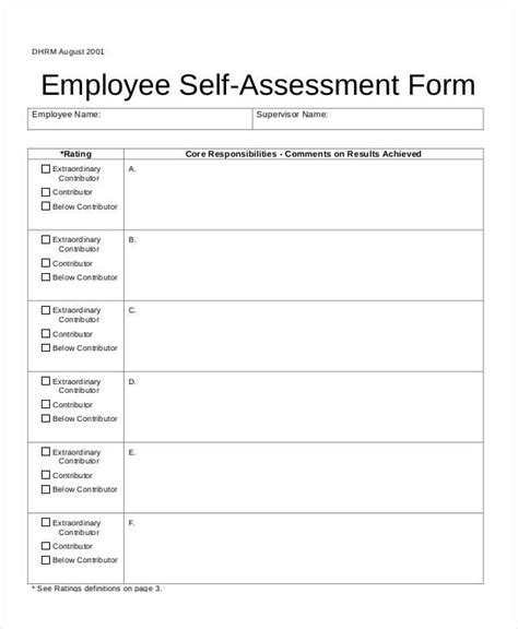 FREE 31+ SelfEvaluation Forms in PDF MS Word Excel