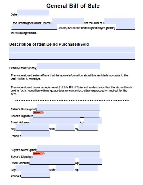 FREE 32+ Bill of Sale Forms in PDF MS Word