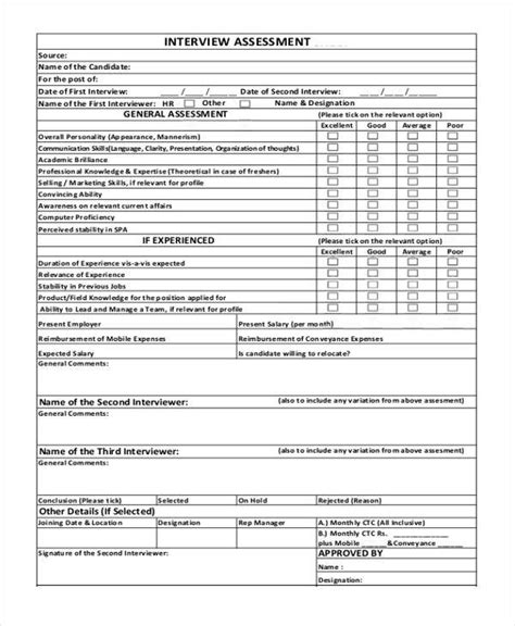 FREE 33+ Sample Free Assessment Forms in MS Word PDF Excel