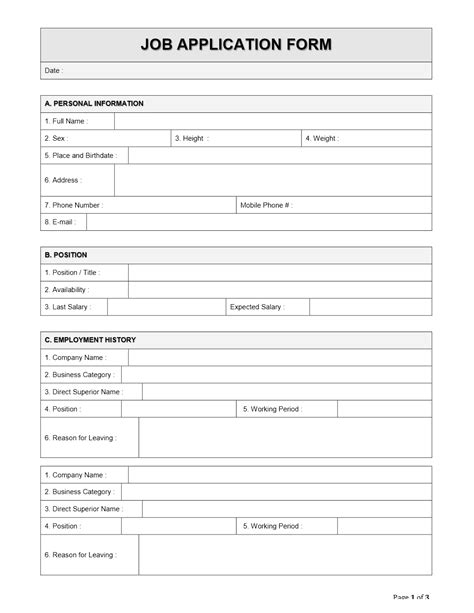 FREE 34+ Sample Employment Forms in PDF MS Word Excel