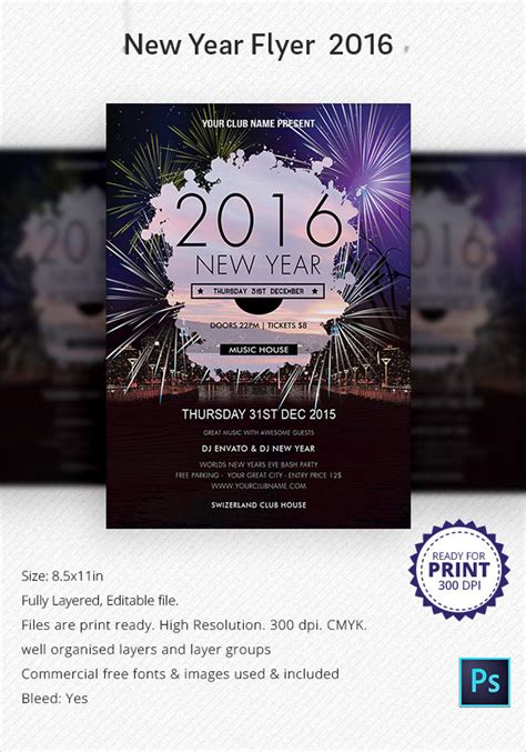 FREE 35+ New Year Party Flyer Templates in PSD PDF AI