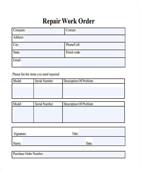 FREE 35+ Service Order Forms in PDF