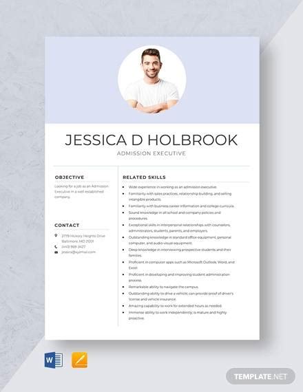 FREE 36+ Executive Resume Templates in MS Word Pages