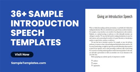 FREE 36+ Introduction Speech Samples in PDF