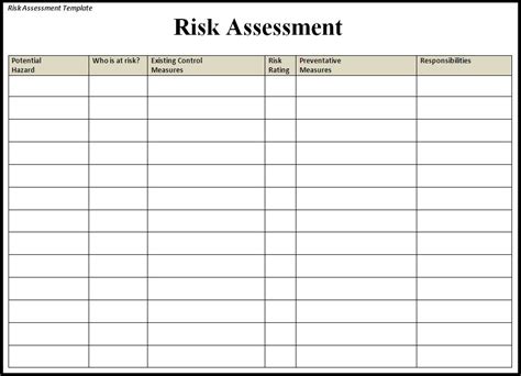 FREE 37+ Risk Assessment Forms in PDF MS Word