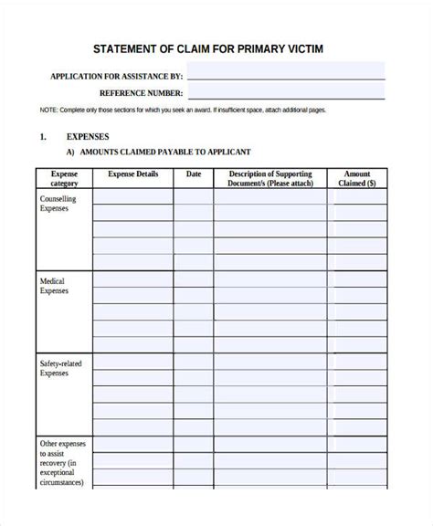 FREE 37+ Sample Claim Forms in PDF Excel MS Word
