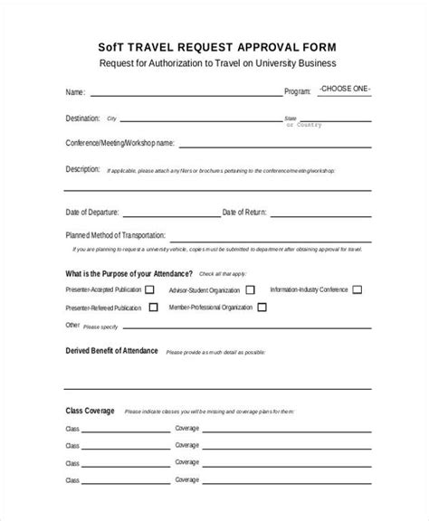 FREE 37+ Travel Request Forms in PDF