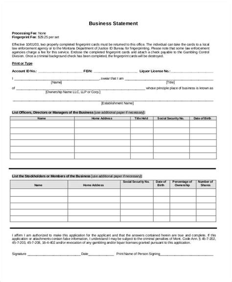 FREE 38+ Example of Statement Forms in PDF Excel MS Word