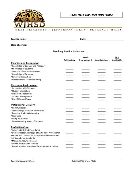 FREE 4+ Employee Observation Forms in PDF MS Word