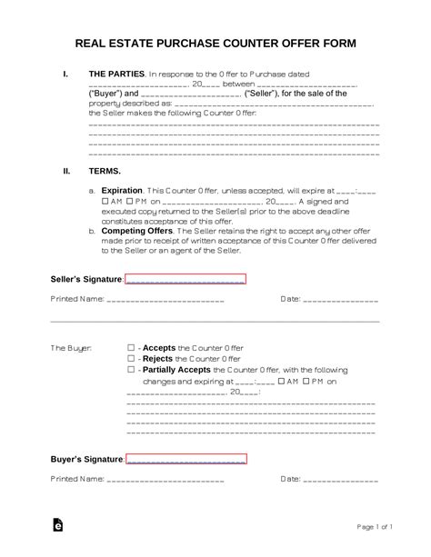 FREE 4+ Real Estate Counteroffer Forms in PDF