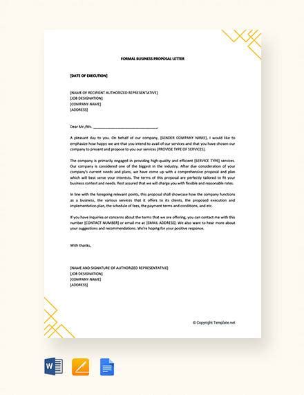 FREE 40+ Business Proposal Letter Templates in PDF MS Word Pages