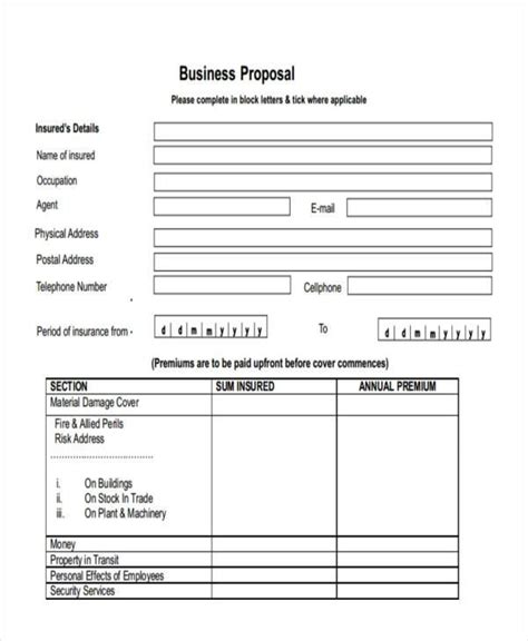 FREE 40+ Sample Proposal Forms in PDF MS Word Excel