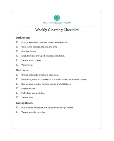 FREE 41+ Cleaning Checklist Templates in MS Word Excel PDF Pages