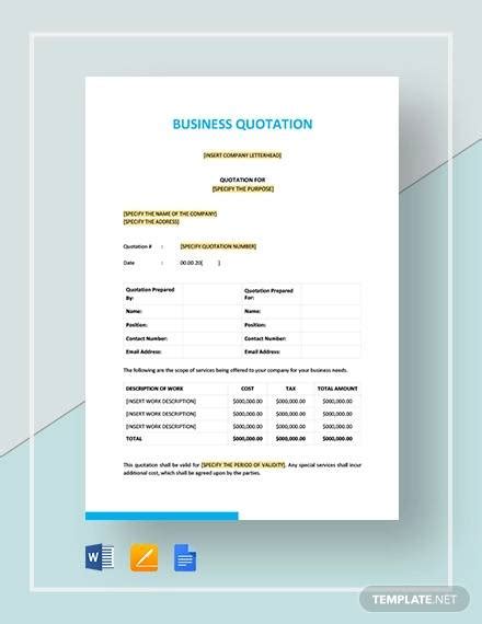 FREE 42+ Quotation Samples in PDF MS Word