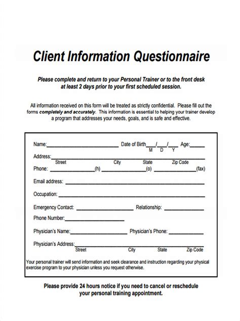FREE 43+ Questionnaire Forms in PDF Ms Word Excel