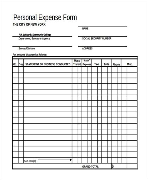 FREE 44+ Expense Forms in PDF MS Word Excel