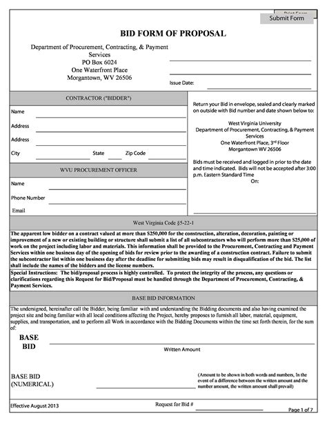 FREE 45+ Proposal Form Templates in PDF MS Word Excel