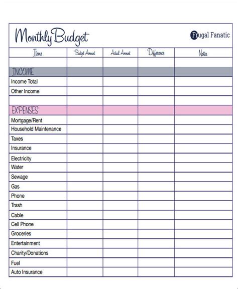 FREE 49+ Budget Forms in PDF MS Word Excel