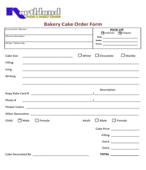 FREE 5+ Cake Order Forms in MS Word MS Word PDF Excel