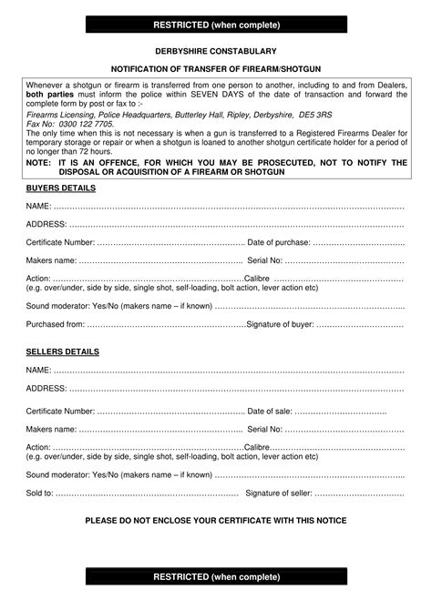 FREE 5+ Gun Transfer Forms in PDF