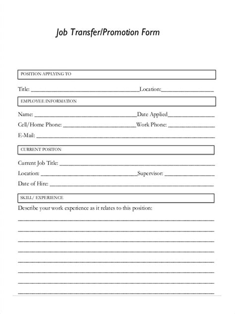 FREE 5+ Job Transfer Form Samples in PDF