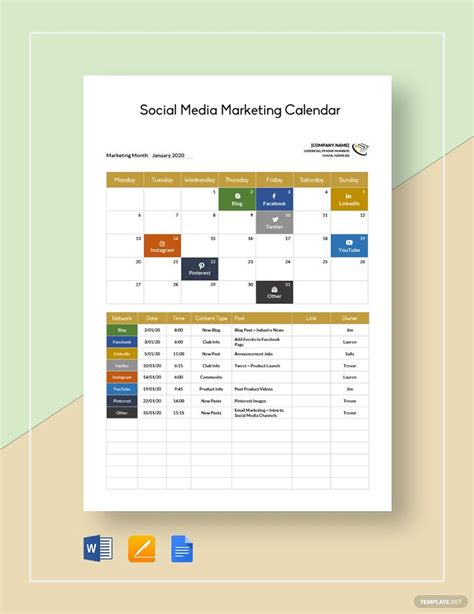 FREE 5+ Marketing Schedule Templates in Google Docs Pages MS Word