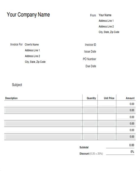FREE 5+ Sample Cash Invoice Templates in PDF MS Word Excel