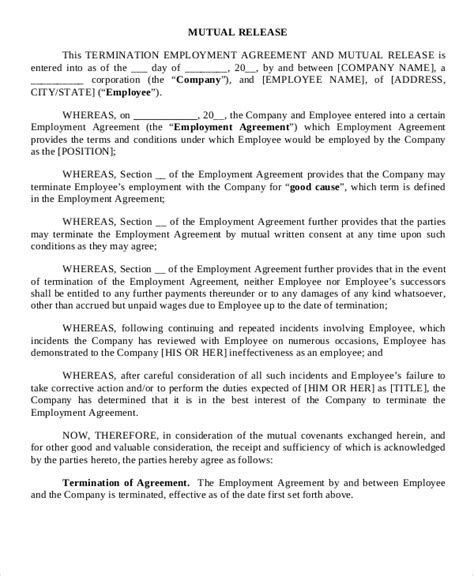 FREE 5+ Sample Employment Release Agreement Templates in PDF