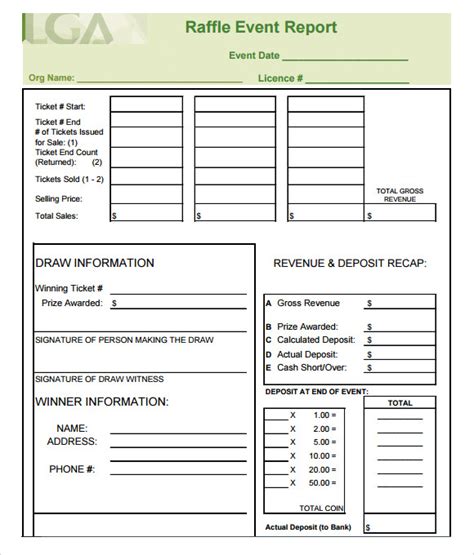 FREE 5+ Sample Raffle Sheet Templates in Google Docs Google Sheets