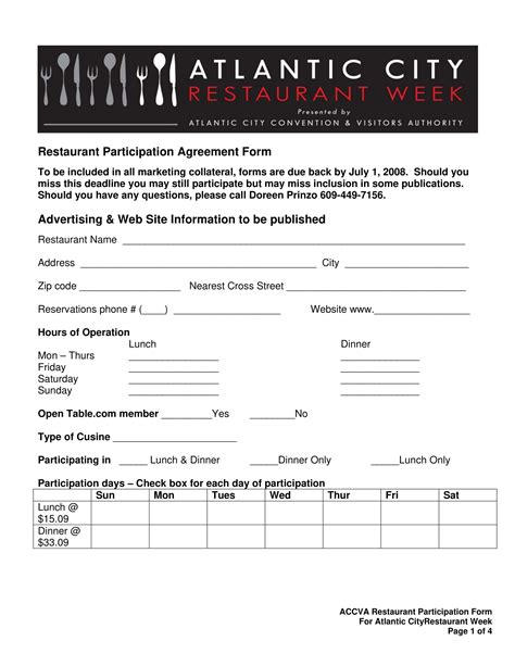 FREE 5+ Sample Restaurant Marketing Forms in PDF MS Word