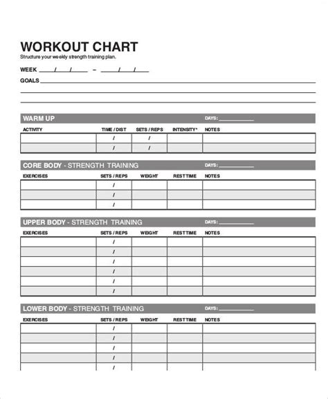 FREE 5+ Sample Workout Program Sheet Templates in MS Word PDF