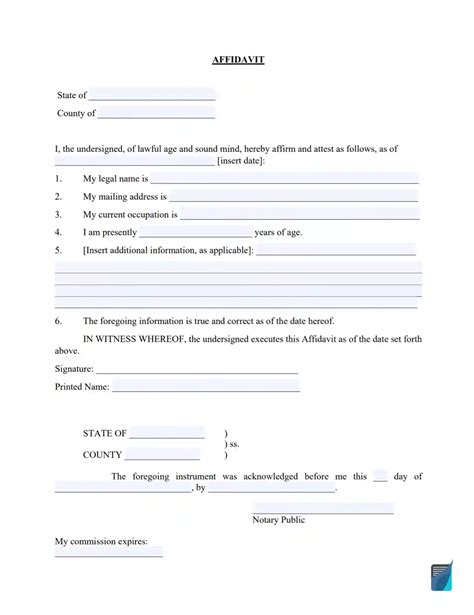 FREE 50+ Affidavit Forms in PDF MS Word Excel