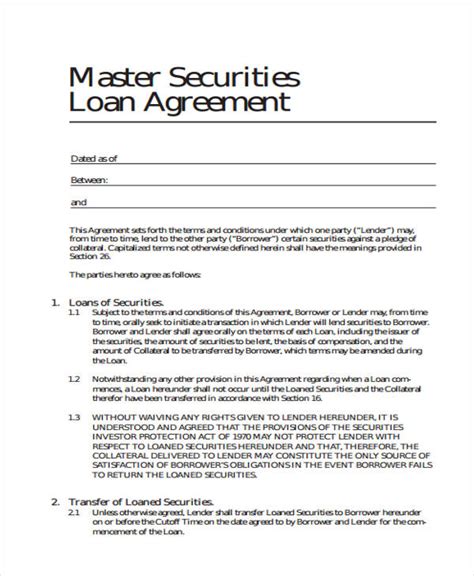 FREE 56+ Loan Agreement Forms in PDF MS Word